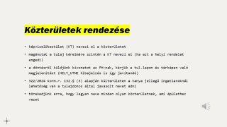 Közterületek rendezése